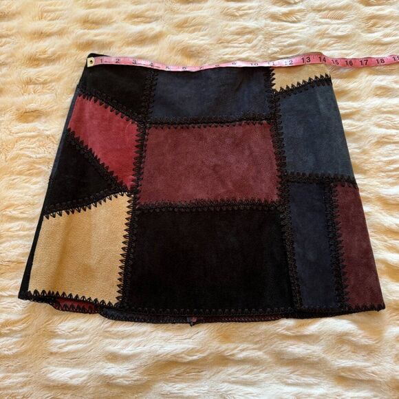 Zara Suede Patchwork Mini Skirt - Picture 10 of 14